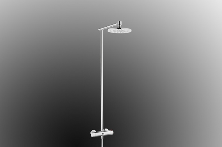 Columna de ducha. Grifería termostática. Dispositivo de seguridad 38º C SafeStop.